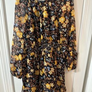 Old Navy Black Floral Blouse